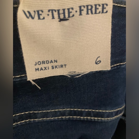 Free People Jordan Denim Maxi Skirt We The Free - Picture 9 of 15